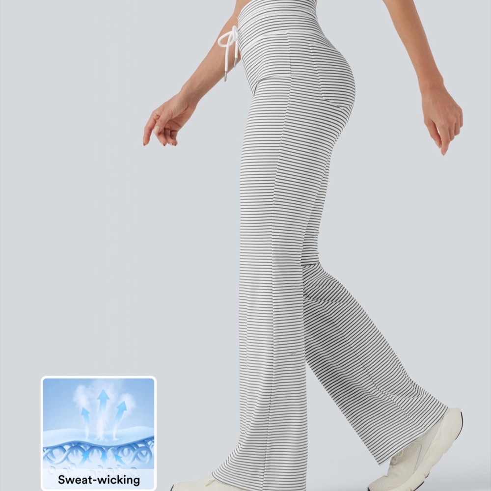 NEW Halara High Wasted Drawstring Flare Yoga Pants